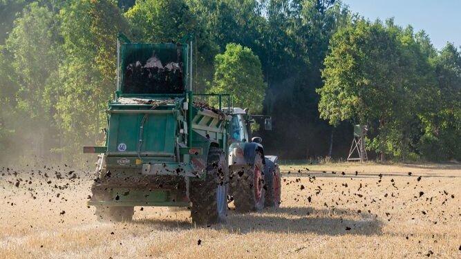 organische Düngung mit Klärschlammerde