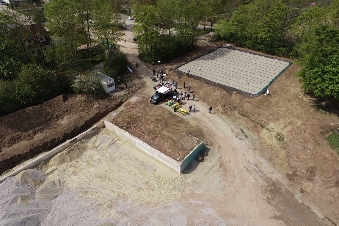 Übersicht Baustelle Freibad in Grebenstein